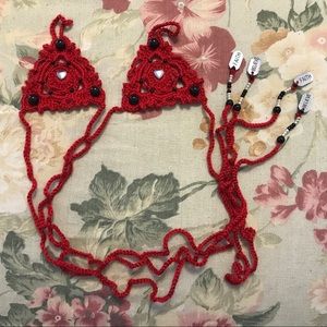 “Faith” Crochet Barefoot Sandals/Hand Accessory